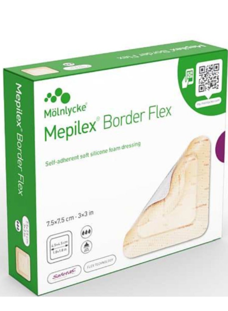 Molnlycke Mybelex adhesive, size 7.50 cm*7.50 cm, for difficult wounds and bed sores (box: five pieces) - Image 1